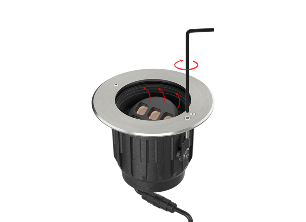 Ceres Series Rotation Angle 0~30° Recessed up light IP67