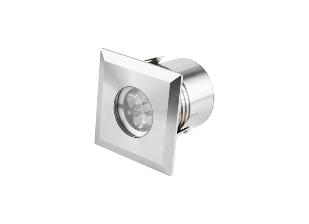 8W Underwater recessed up light with square surface and IP68